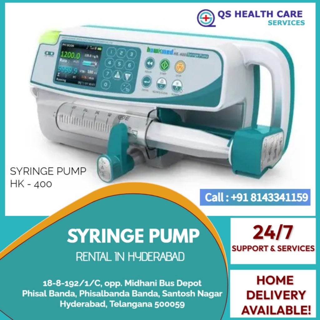 Syringe Pump for Rent in Hyderabad & Secunderabad | QS Healthcare Services
