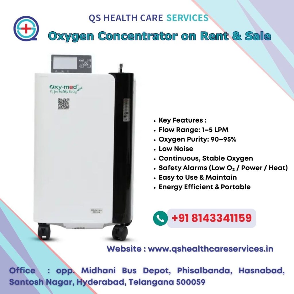 Oxygen Concentrator for Rent & Sale in Hyderabad & Secunderabad | 24/7 Home Delivery