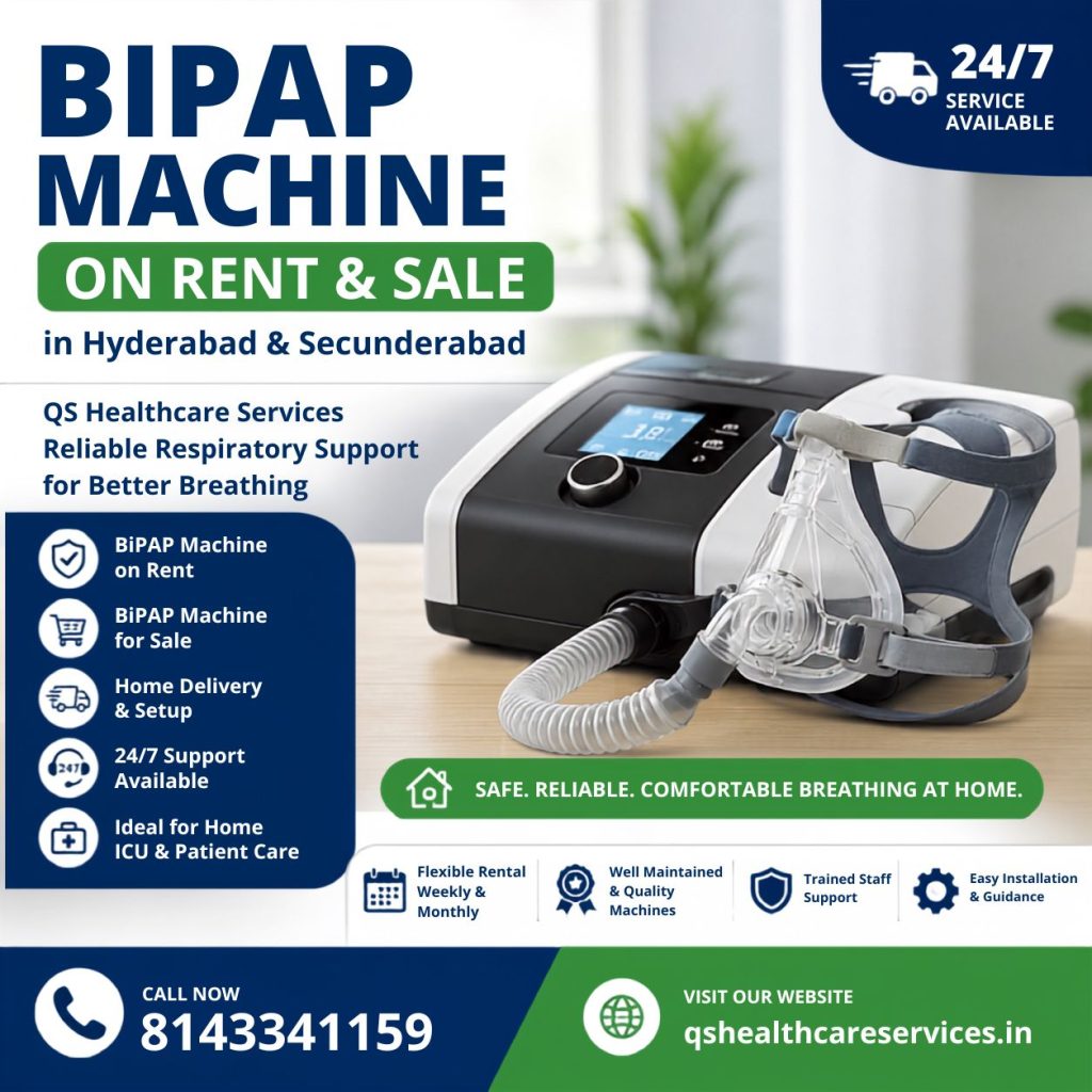 BiPAP machine on rent and sale in Gajularamaram Hyderabad with home delivery