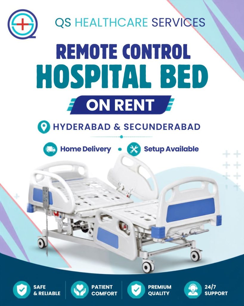 Hospital bed on rent in Hyderabad and Secunderabad for home patient care