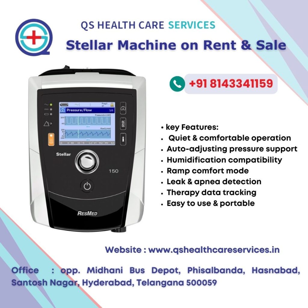 ResMed Stellar 150 on rent in Hyderabad for home ventilator support